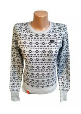 Naketano women's sweatshirt light sweater size XS gray black geometric