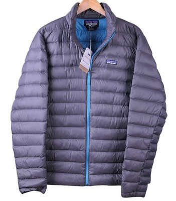 $279 NEW Patagonia Mens Down Sweater Jacket Forge Grey Nylon