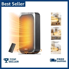 1500W Quiet Space Heater with Remote & 70° Oscillation for Cozy Indoor Comfort