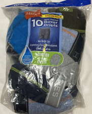 Hanes Boys Tagless Boxer Brief Underwear XL 16-18 10 Pack Multicolor