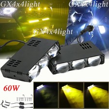 2x Super Bright Grill Lights Hi-lo Beam Driving Lights 4 Projector Fog Lights
