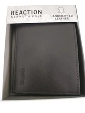 Kenneth Cole REACTION Men's Soft Leather Bifold Wallet Brown NEW