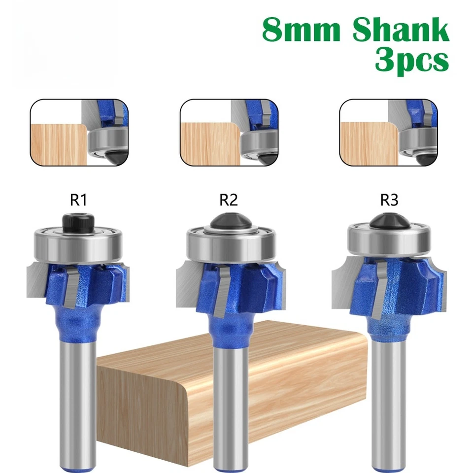 Fräser 8 mm Schaft vierflötig Metallwerkzeug für Holzkantenschneider R1 R2 R3 - Bild 1 von 1