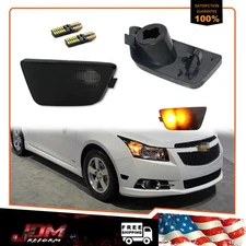 Smoke Lens Front Bumper Side Marker Light w/LED Assembly For 2011-15 Chevy Cruze