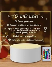 LED Note Board with 12 Colors - 7.5"X 5" Acrylic Dry Erase Board