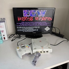Sega Dreamcast HKT-3020 Console with Controller And Cords Tested Working