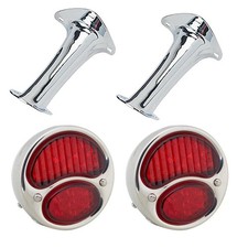 Led Tail Lights Stainless Wchrome Brackets Fits 1928-31 Ford Model A Led Tail Lights Stainless Wchrome Brackets Fits 1928-31 Ford Model A