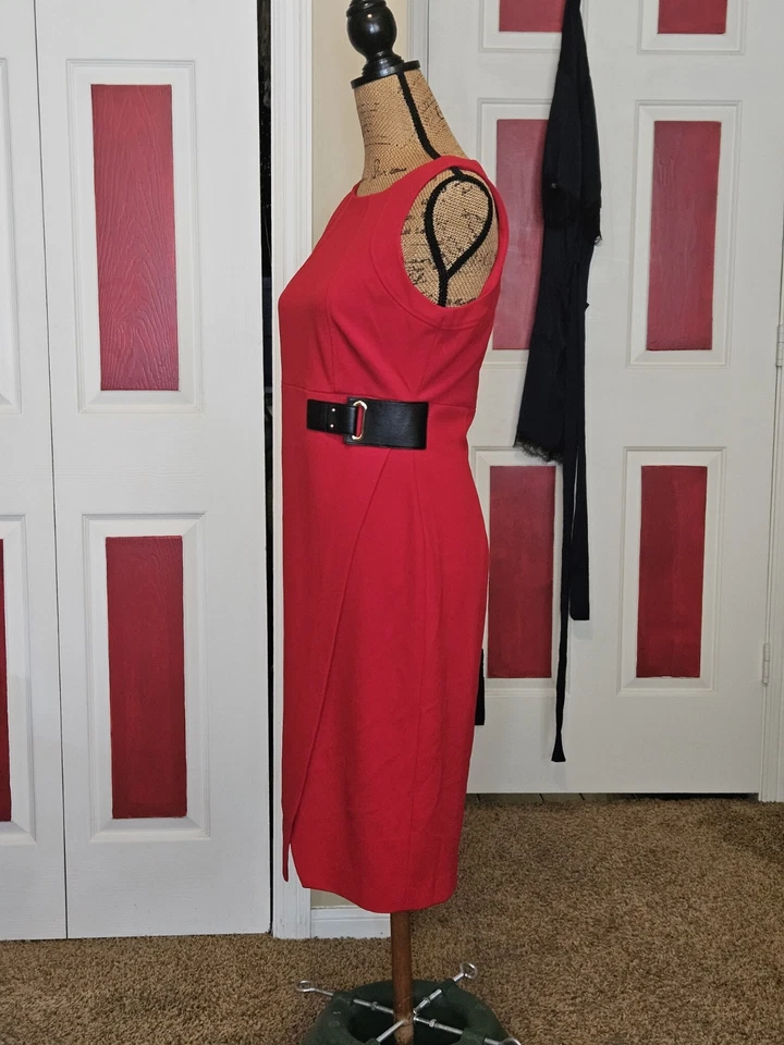 Ivanka Trump Women's Red Knee Length Dress  Size M (6/8) - Image 2 of 4