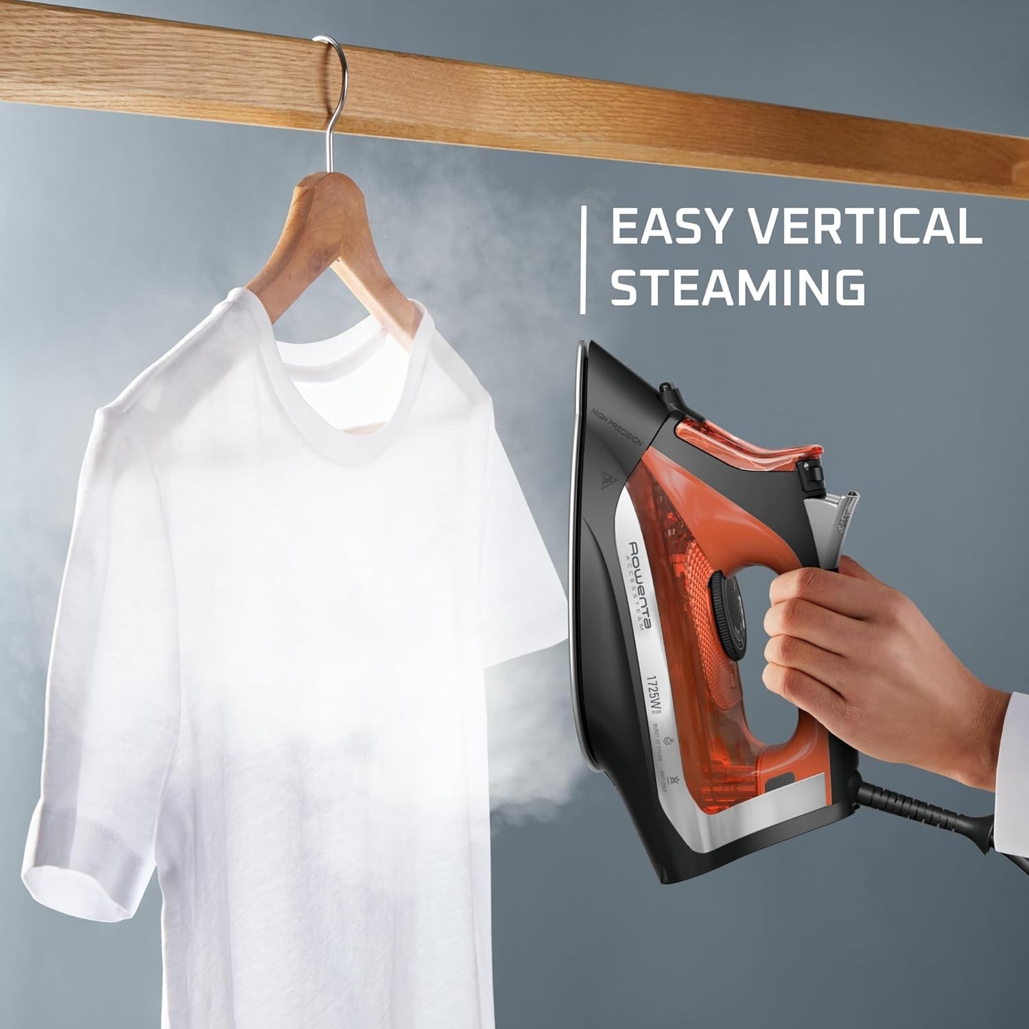 Rowenta Steam Force Pro Stainless Steel Soleplate Iron Clothes 400 Microsteam