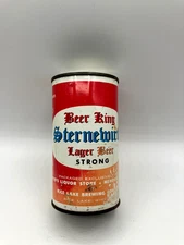 Tough Find 12oz * STERNEWIRTH * Lager Flat Top Beer Can Rice Lake Brewing Wis.