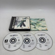 Final Fantasy VII 7 PlayStation 1 PS1 Black Label Complete w/ Manual CIB Tested