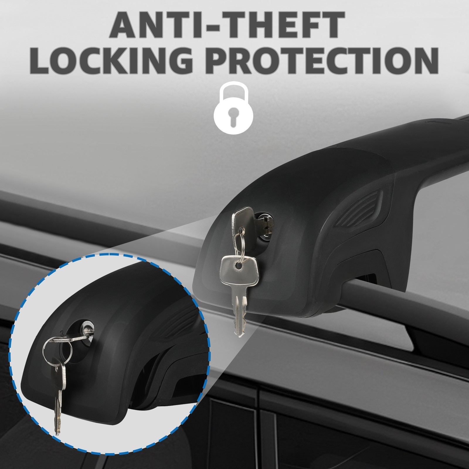 Roof Rack Cross Bars for Chevrolet Chevy Traverse 2022-2026, Anti-Theft Lock Bar