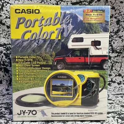 CASIO JY-70 LCD COLOR TV Mini Pocket Portable Television - Sealed With Rip