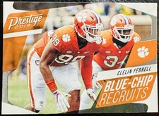 2019 Panini Prestige Blue Chip Recruits #BC-CF Clelin Ferrell Clemson Tigers