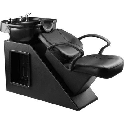 Shampoo Chair with Backwash Sink, ABS Plastic Salon Barber Styling Wash Basin
