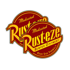 Rust-eze Medicated Bumper Ointment 2-pack Vinyl Decal Car Sticker 4x3.5