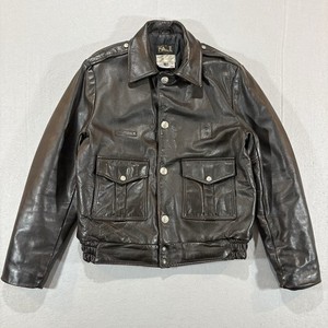 1980年代　US chicago policeレザー パッチ&ジャケット 古着 Chicago Police Leather Jacket | eBay