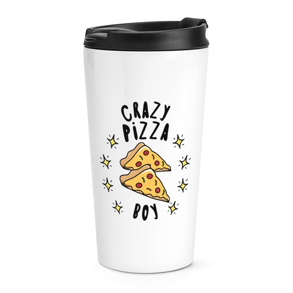 VerrüCkte Pizza Jungen Stars Reisetasse Tasse Scherz Sohn Peperoni Kinder Essen-image