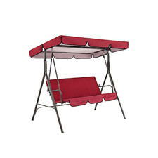 Cubierta de asiento y toldo resistente al agua para silla columpio de exterior para tres personas