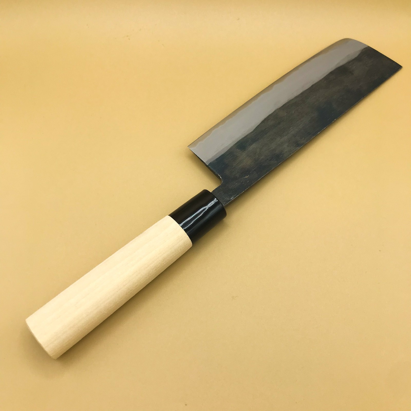 Japanese Nakiri Kitchen Knife 6.3" 160mm Aogami Blue #2 Carbon/Echizen Takefu