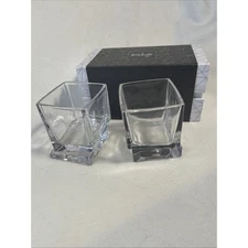 JoyJolt Carre Scotch Whiskey Glasses Heavy Barware- Lot of 2