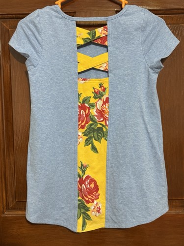 Matilda Jane Mädchen Shirt & Legging Set blau gelb mit Rosen Größe 12 - Bild 2 von 6