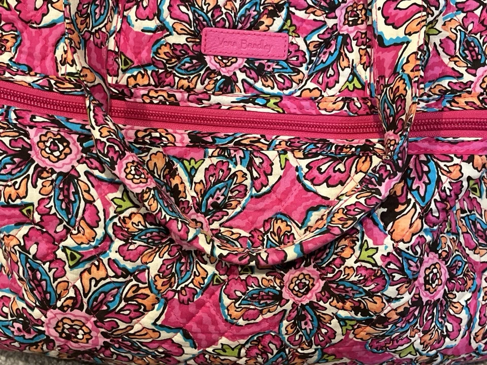Vera Bradley Weekender Pink Floral Large Travel Bag Carry-On - Image 2 of 4