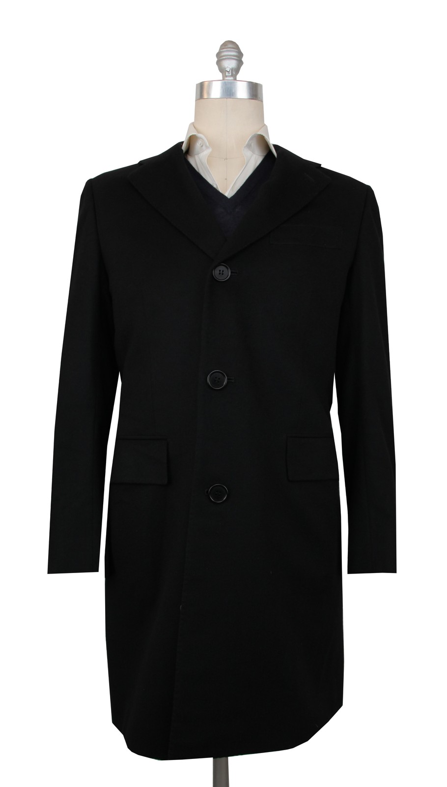 Manteau En Cachemire Noir Kiton Solide - 42/52 - (KT413244)