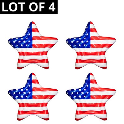 SWIMLINE Inflatable Pool Float for Adults Americana Star Island 71'' LOT OF 4
