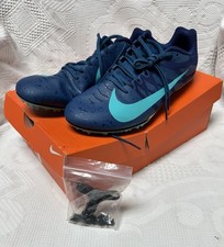 NEW Men's SZ 11 Blue Teal NIKE ZOOM RIVAL Racing Sprint Shoes w/ Spikes  Tool