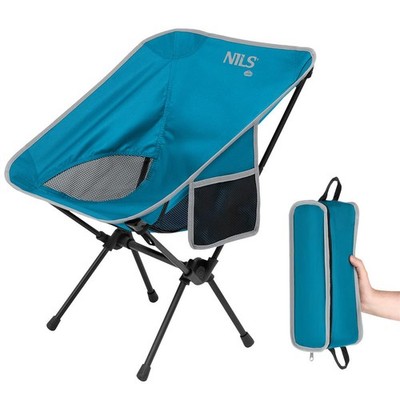 NILS CAMP Ultra Light Campingstuhl Blau Leicht Faltbar Outdoor Trekking Reisen