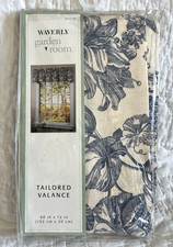 NEW Waverly Garden Room Garden Toile Blue Tailored Valance French Country 60