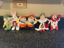 VTG Disney Alice Wonderland Bean Bag Lot Rabbit Twiddle Dee Dum Hatter Ace Card