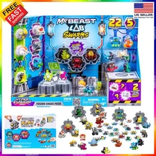 Mr Beast Lab Swarms Fusion Chaos Pack Toys 22 epic stickers and 5 Fusion Caps