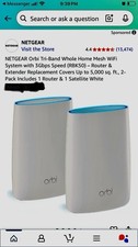 NETGEAR Orbi Tri-Band Whole Home Mesh WiFi System