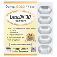 LactoBif® 30 Probiotics, 30 Billion CFU, 60 Veggie Capsules