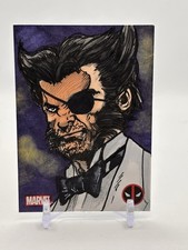 2025 Topps Chrome Deadpool PATCH Sketch Card 1/1 by Michael Munshaw. Wolverine