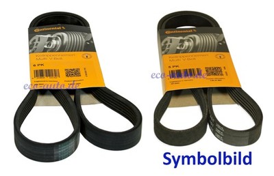 2 x CONTITECH Keilrippenriemen 6PK1019 ELAST + 5PK690 ELAST für FORD FIESTA V