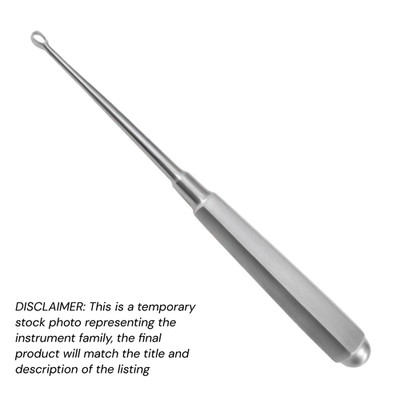 2x Piffard Dermal Curettes, Oval Tip, 6.25'', Hex Handle, Size: 3 (6x8 mm Diam)