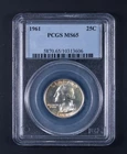1961 Washington Quarter 25c PCGS MS65 WB306