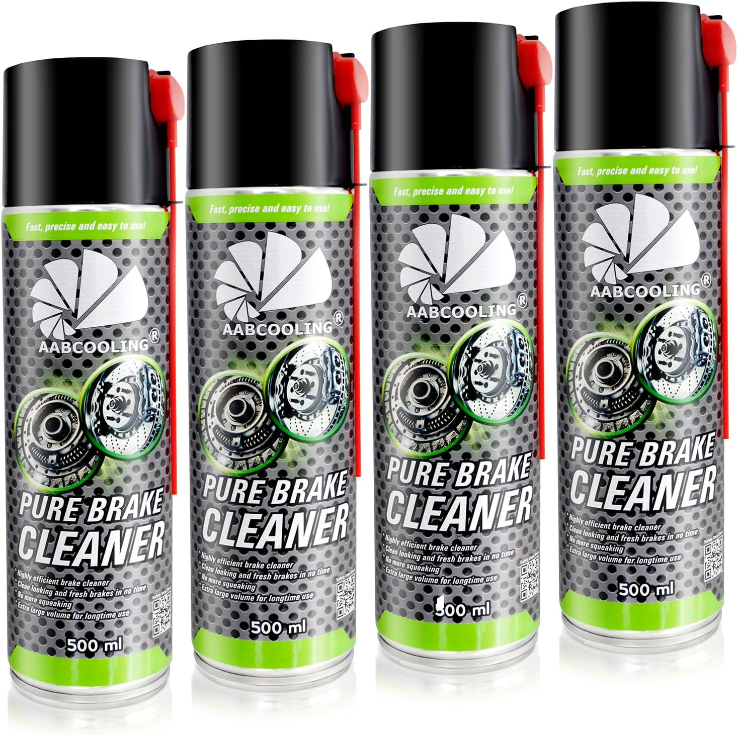 4X Spray Pulitore per Vano Motore 500Ml Detergente Freni Solvente Rapido, Prepar