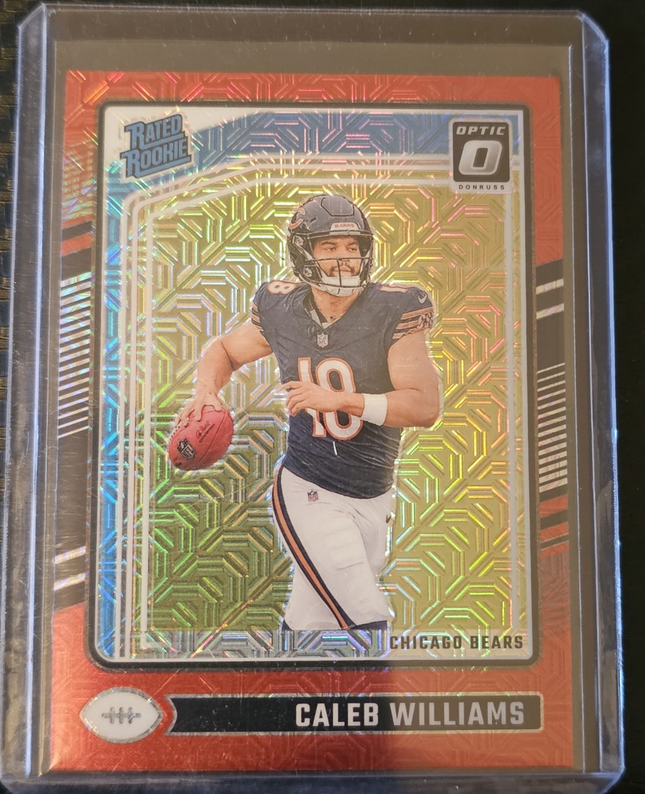2024 Panini Donruss Optic - Rated Rookie Caleb Williams #201 Red Mojo Prizm (RC)