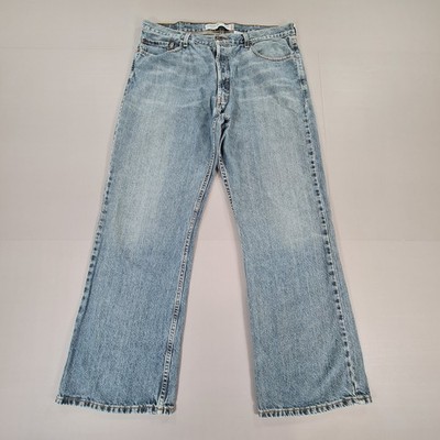Levis 567 Bootcut Jeans Herren W38 L32 Blau Loose Boot Cut Zip Fly Denim Y2K Baggy