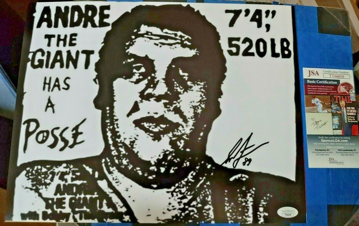 ANDRE THE GIANT HAS A POSSE ART SHEPARD FAIREY SIGNED JSA