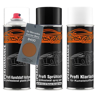 Lack Spraydosen Set Kunststoff für Mercedes Daimler Benz 8400 Rehbraun Roe Brown