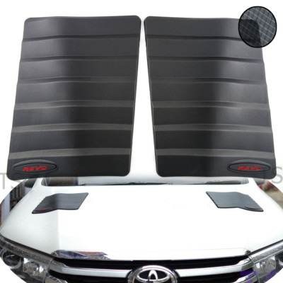 Lh+Rh Matte Carbon Scoop Bonnet Vent Cover For Toyota Hilux Sr5 Revo 2015 2017