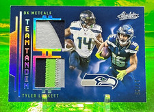 #17/25 2021 DK Metcalf Tyler Lockett dual PATCH Absolute Team Tandem SEAHAWKS