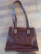 Francesco BIASIA, made in Italy: grande BORSA in vera pelle, marrone castano, elegante
