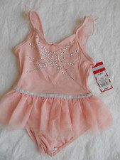 NEW Size XS 4/5 Cat and Jack Pink Leotard Sequins and Tulle Adorable