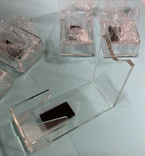 5pk,Acrylic 6x4x2.5 Clear Handgun,Stand+Anti-slip Strip Gun Display Holder